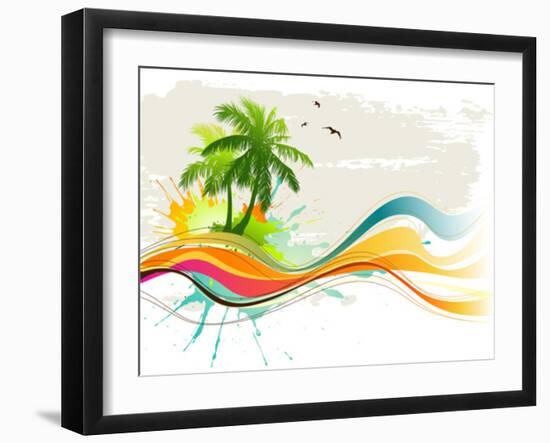 Summer Background-Misha-Framed Art Print