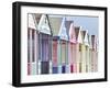 Summer Beach Huts in Focus-Assaf Frank-Framed Giclee Print