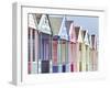 Summer Beach Huts in Focus-Assaf Frank-Framed Giclee Print