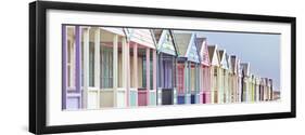 Summer Beach Huts-Assaf Frank-Framed Giclee Print