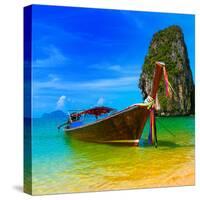 Summer Beach Tropical Landscape-SergWSQ-Stretched Canvas