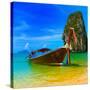 Summer Beach Tropical Landscape-SergWSQ-Stretched Canvas