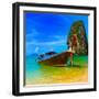 Summer Beach Tropical Landscape-SergWSQ-Framed Premium Photographic Print