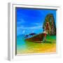 Summer Beach Tropical Landscape-SergWSQ-Framed Premium Photographic Print