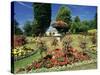 Summer Bedding, with the Royal Crescent Behind, Bath, Avon (Somerset), England-Chris Nicholson-Stretched Canvas