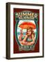 Summer Blonde Golden Ale Pinup Girl-Lantern Press-Framed Art Print