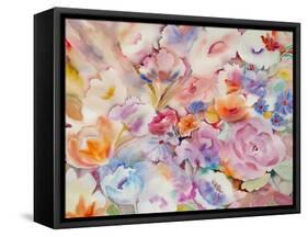 Summer Blooms-Neela Pushparaj-Framed Stretched Canvas