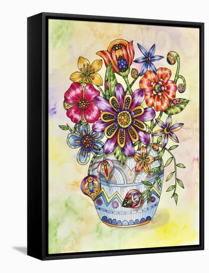 Summer Blooms-Charlsie Kelly-Framed Stretched Canvas