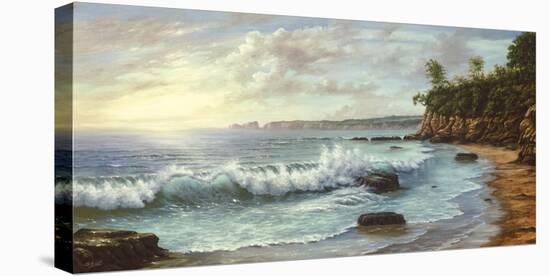 Summer Blue Sea-Keith Cast-Stretched Canvas