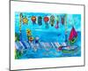 Summer Boat Dock Party-Deborah Cavenaugh-Mounted Art Print