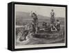 Summer by the Sea, the Diving Raft-Arthur Hopkins-Framed Stretched Canvas