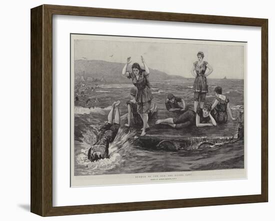 Summer by the Sea, the Diving Raft-Arthur Hopkins-Framed Giclee Print