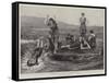 Summer by the Sea, the Diving Raft-Arthur Hopkins-Framed Stretched Canvas