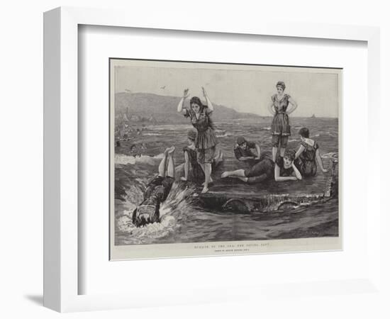 Summer by the Sea, the Diving Raft-Arthur Hopkins-Framed Giclee Print