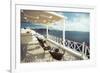 Summer Cafe at Oia, Santorini Island, Greece-yurok-Framed Photographic Print