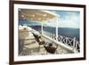 Summer Cafe at Oia, Santorini Island, Greece-yurok-Framed Photographic Print