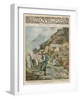 Summer Camp for Women Members of the Italian Alpine Club High in the Mountains-Alfredo Ortelli-Framed Art Print