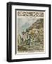 Summer Camp for Women Members of the Italian Alpine Club High in the Mountains-Alfredo Ortelli-Framed Art Print