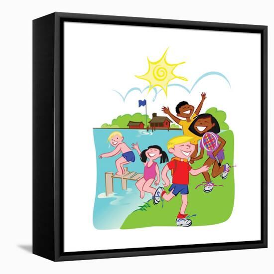 Summer Camp - Jack & Jill-null-Framed Stretched Canvas