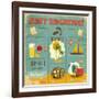 Summer Card In Retro Style-elfivetrov-Framed Art Print