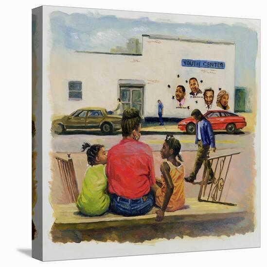 Summer City Stoop, 2000-Colin Bootman-Stretched Canvas