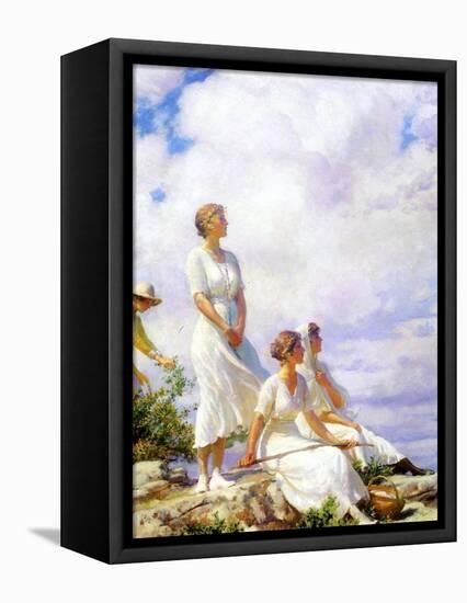 Summer Clouds, 1917-Charles Courtney Curran-Framed Stretched Canvas