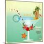 Summer Cocktail Card In Retro Style-elfivetrov-Mounted Premium Giclee Print