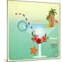 Summer Cocktail Card In Retro Style-elfivetrov-Mounted Art Print