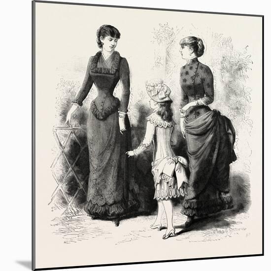 Summer Costumes, Fashion, 1884, UK-null-Mounted Giclee Print