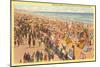 Summer Crowds at Mission Beach, San Diego, California-null-Mounted Art Print