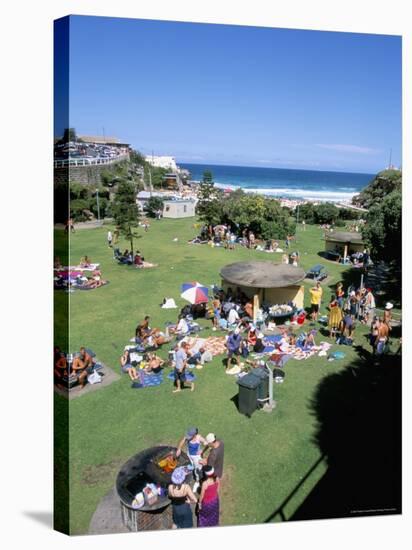 Summer Crowds at Tamarama, Sydney, Australia-Robert Francis-Stretched Canvas