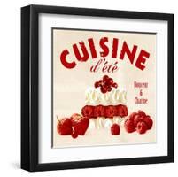 Summer cuisine cake-Galith Sultan-Framed Art Print