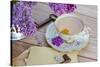 Summer Cup of Tea with Lilac-neirfy-Stretched Canvas