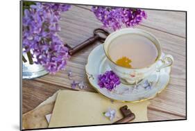 Summer Cup of Tea with Lilac-neirfy-Mounted Photographic Print