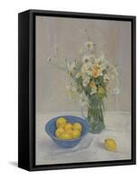 Summer Daisies and Lemons, 1990-Timothy Easton-Framed Stretched Canvas