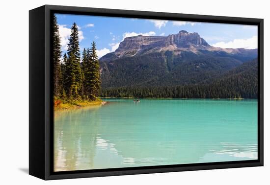 Summer Day at Emerald Lake, Canada-George Oze-Framed Stretched Canvas