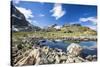 Summer day at Lake Grevasalvas Engadine Canton of Grisons Switzerland Europe-ClickAlps-Stretched Canvas