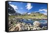 Summer day at Lake Grevasalvas Engadine Canton of Grisons Switzerland Europe-ClickAlps-Framed Stretched Canvas