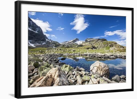 Summer day at Lake Grevasalvas Engadine Canton of Grisons Switzerland Europe-ClickAlps-Framed Photographic Print