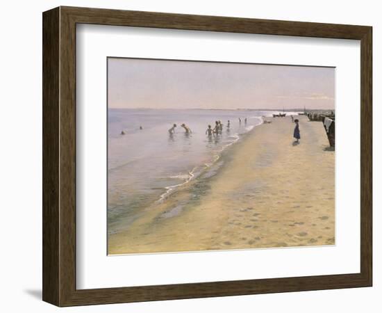 Summer Day at the South Beach of Skagen, 1884-Peder Severin Kröyer-Framed Giclee Print