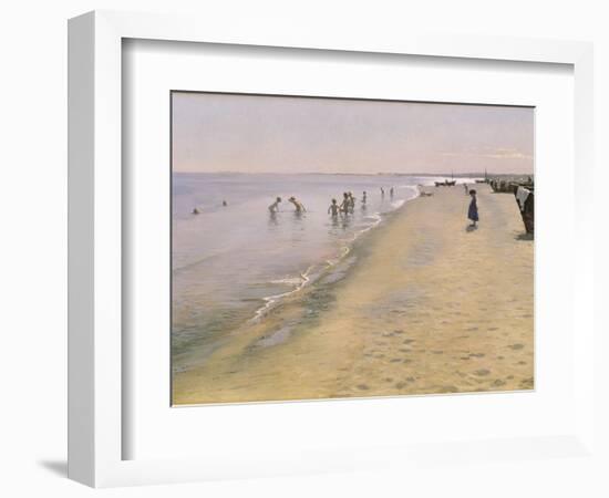 Summer Day at the South Beach of Skagen, 1884-Peder Severin Kröyer-Framed Giclee Print