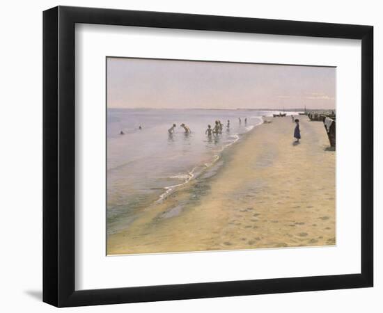 Summer Day at the South Beach of Skagen, 1884-Peder Severin Kröyer-Framed Premium Giclee Print