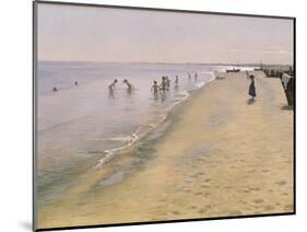 Summer Day at the South Beach of Skagen, 1884-Peder Severin Kröyer-Mounted Premium Giclee Print