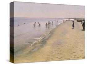 Summer Day at the South Beach of Skagen, 1884-Peder Severin Kröyer-Stretched Canvas