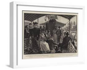 Summer Day Excursions from Paris, a Seine Steamboat Returning from Suresnes-null-Framed Giclee Print