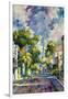 Summer Day In A Southern City-balaikin2009-Framed Art Print