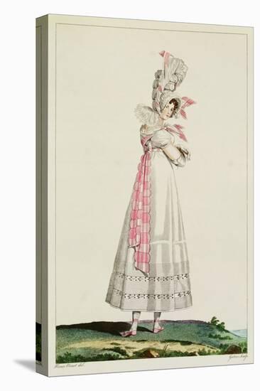 Summer Dress, Fashion Plate from "Incroyables Et Merveilleuses"-Horace Vernet-Stretched Canvas