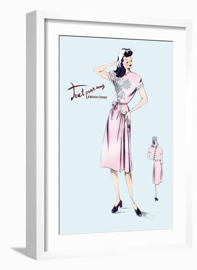 Summer Dress with Oriental Flair-null-Framed Art Print