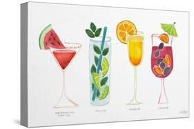 Summer Drinks-Cat Coquillette-Stretched Canvas