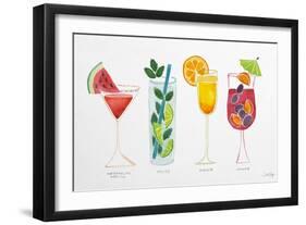 Summer Drinks-Cat Coquillette-Framed Art Print